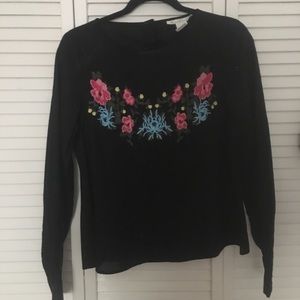 Black Embroidered Shirt